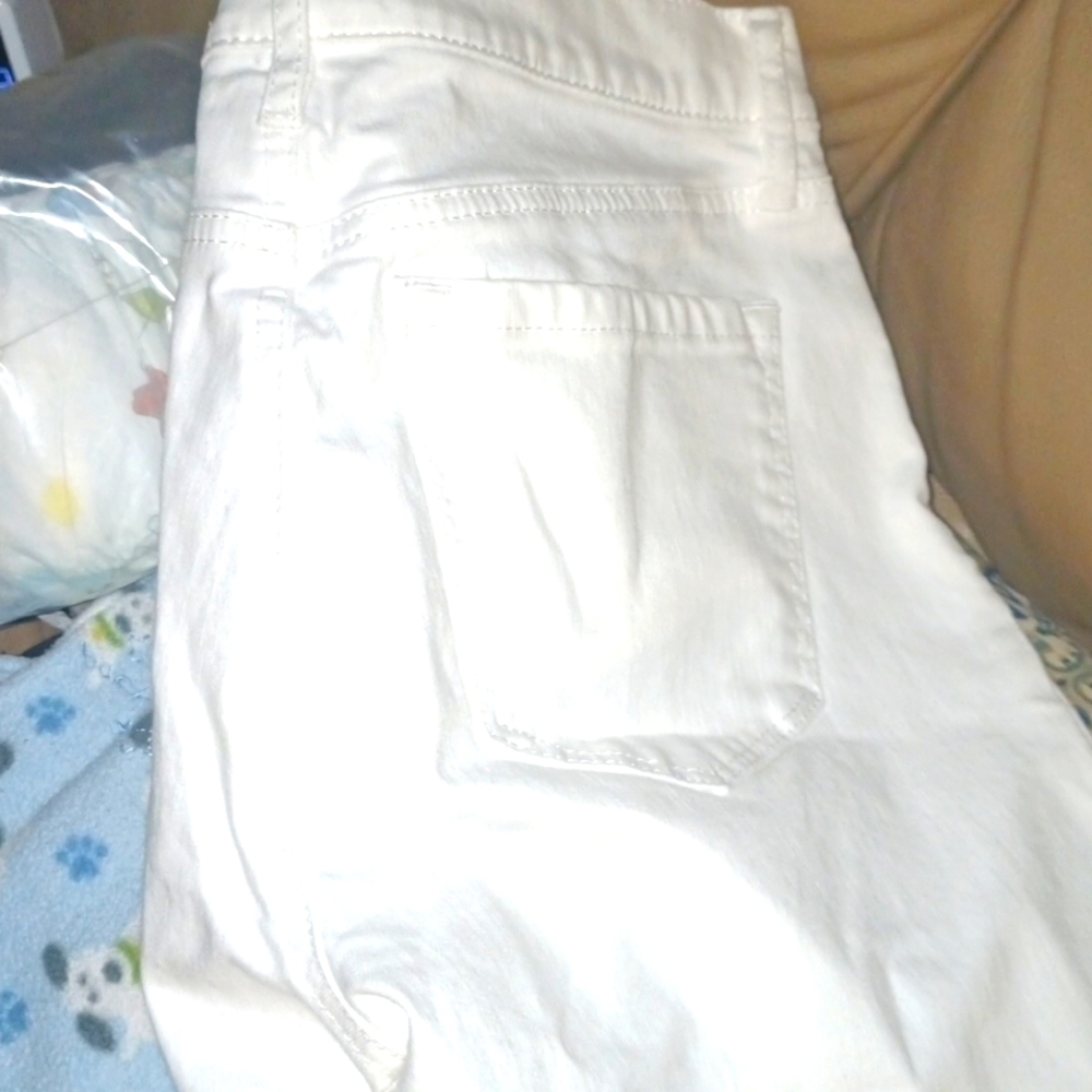 Ann Taylor, LOFT, WHITE Relaxed skinny jeans, size: 2 or 26
